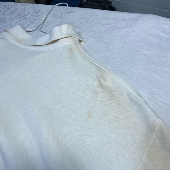 Vintage Maui Haleakala Logo Crazy Shirt Collared Longsleeve Cream with Flaws - Picture 4 of 11